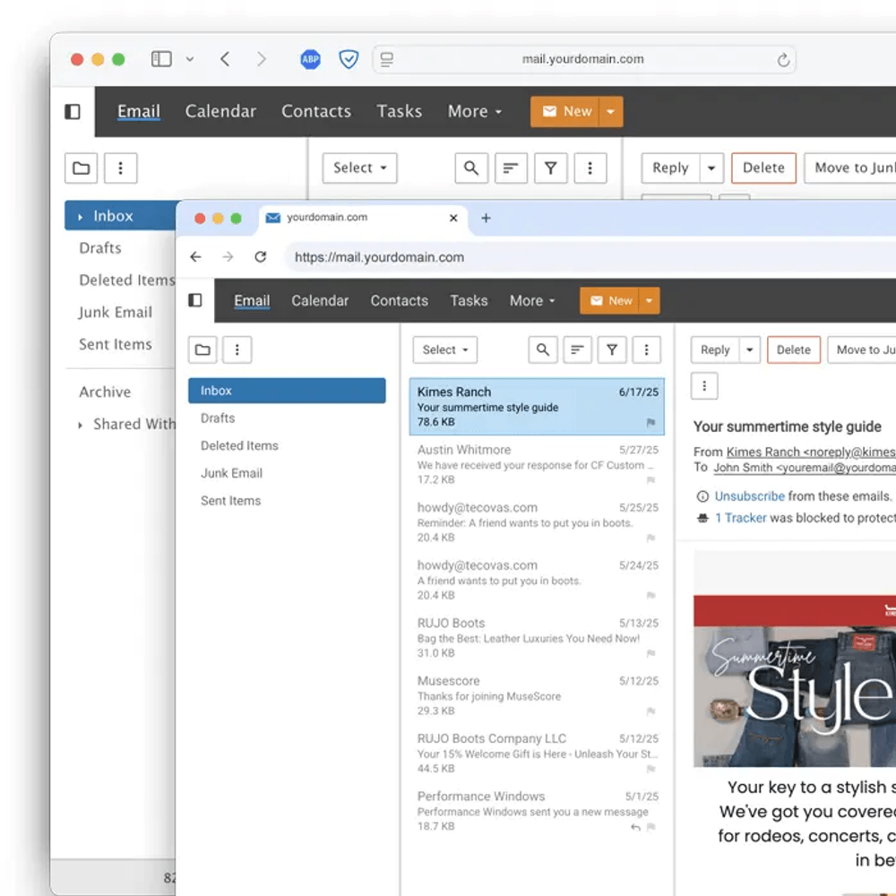 محیط وب‌میل SmarterMail؛ ایمیل، تقویم، مخاطبین و وظایف