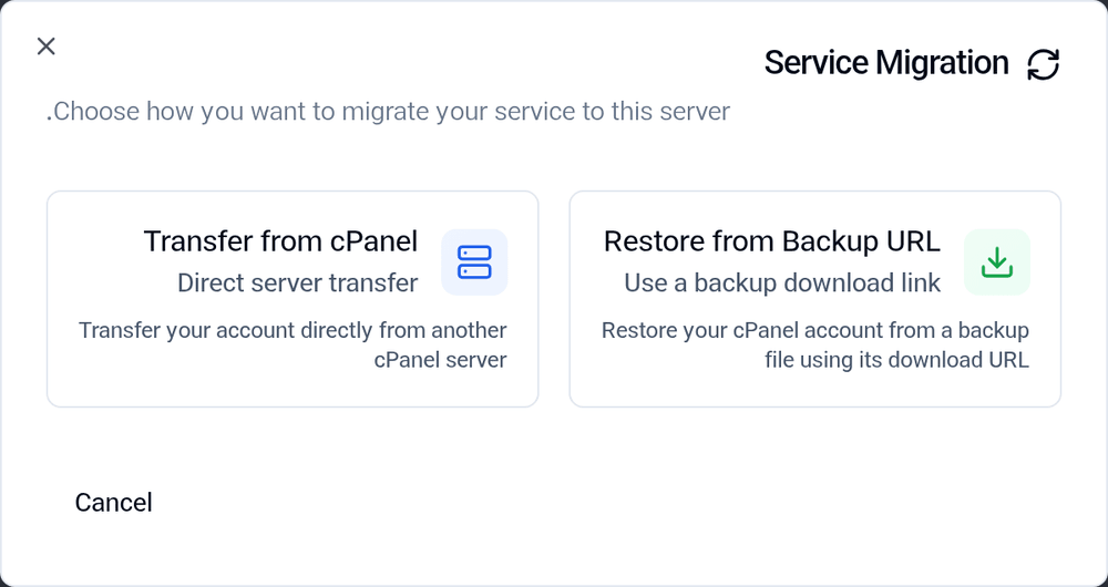 ابزار انتقال سرویس (Service Migration) در پنل هاستینو