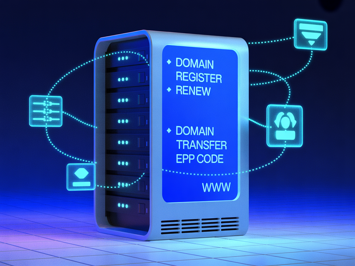 مثال کد انتقال دامنه EPP برای انتقال دامنه به هاستینو